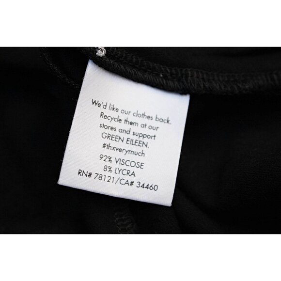 Eileen Fisher - the OG - Scoop Neck Tunic in Viscose Jersey, Black, Large - Picture 8 of 8